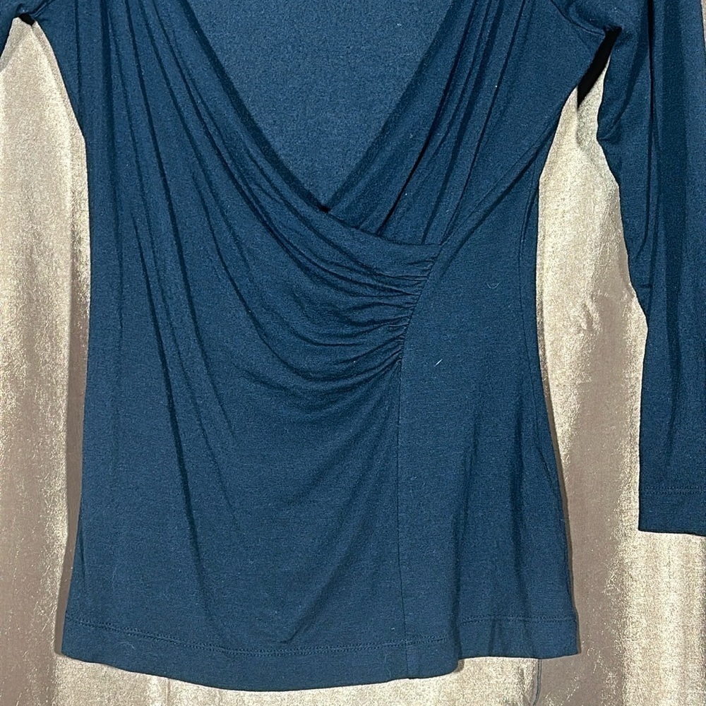 Banana Republic Black Long Sleeve Blouse Casual Dinner Top - Picture 4 of 6